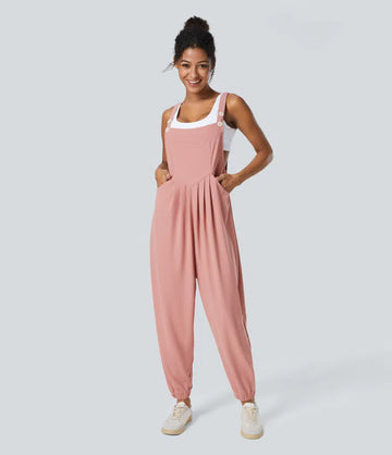 Pockets Waffle Casual Jogger Dungarees