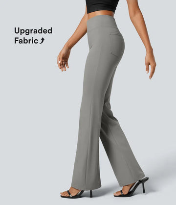 High Waisted Pocket Work Trousers