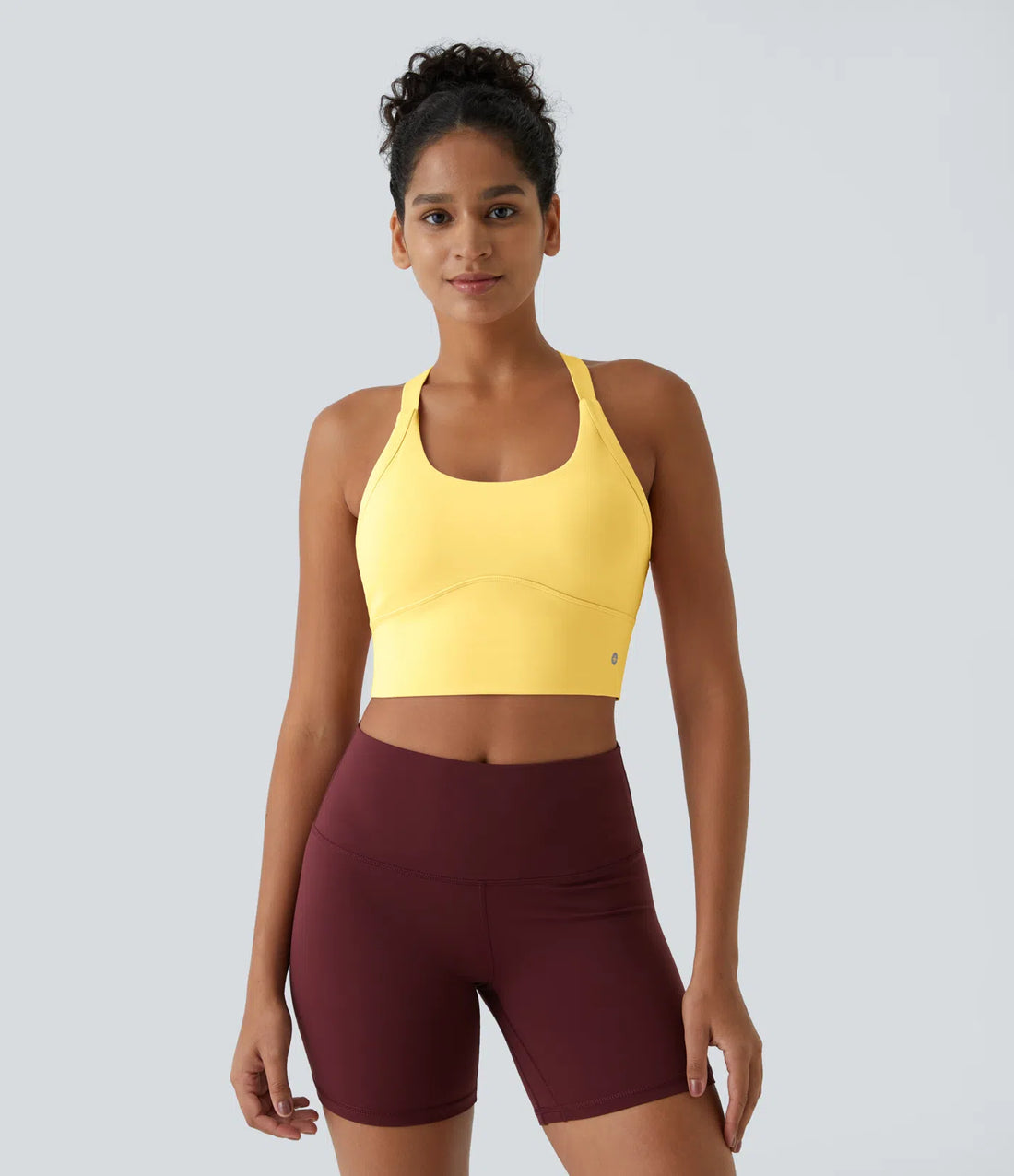 Plush Cut Out Cropped Yoga Tank Vest Top