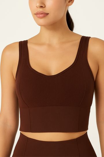 Ribbed Croc Top Midi