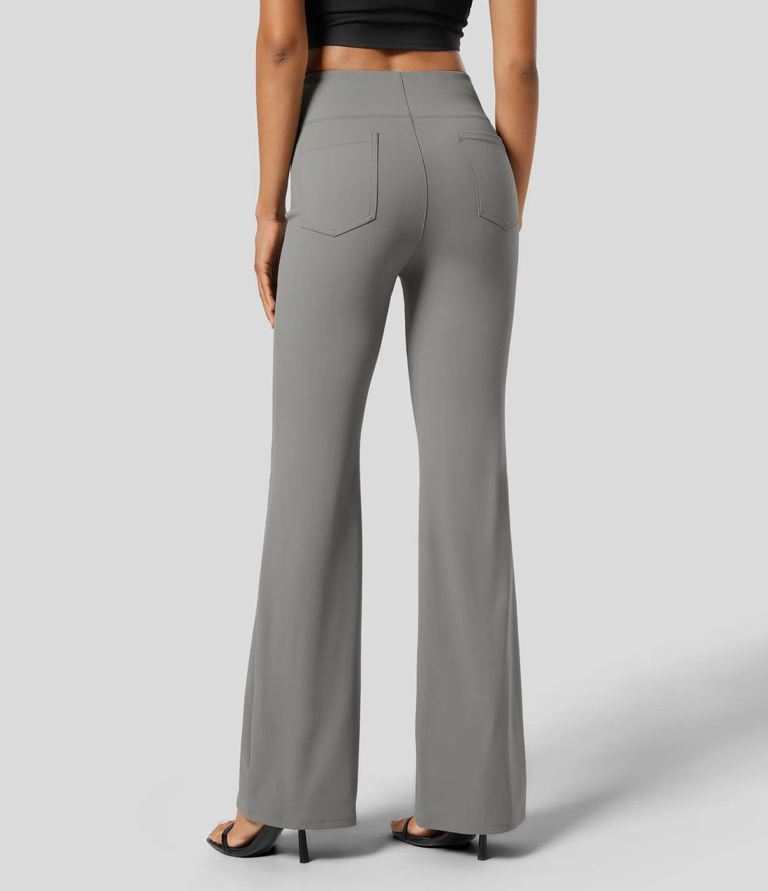 High Waisted Pocket Work Trousers