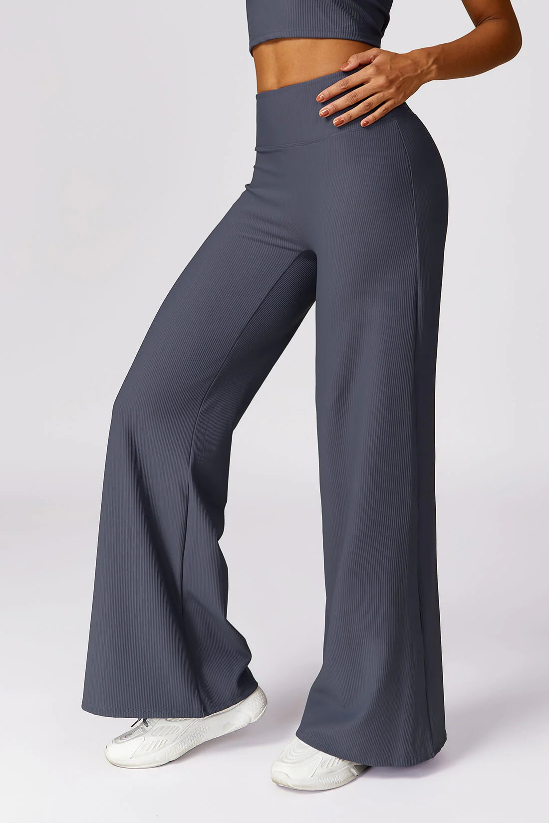Ribbed Flare Leggings Trousers